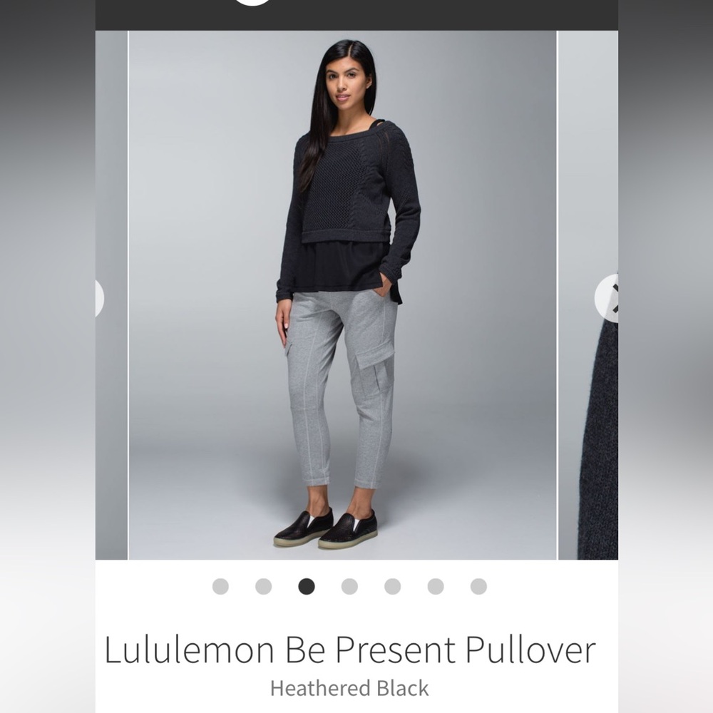 Lululemon Be Present sweater Heathered Black 12